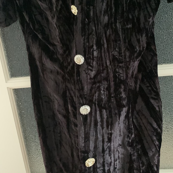 VINTAGE Goth Button Down Dress or Short Sleeve Blazer (10) - Picture 5 of 7